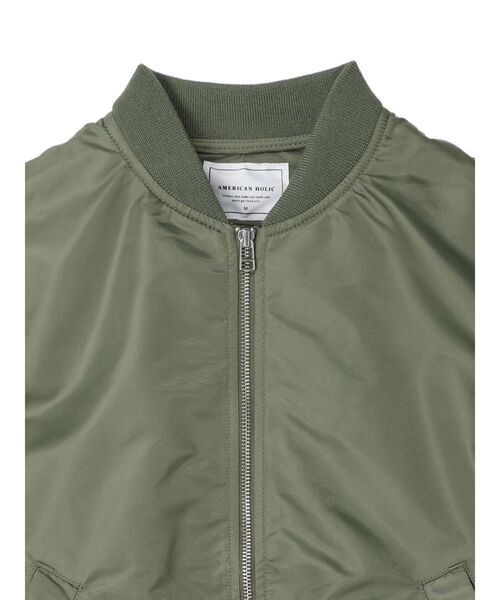 AMERICAN HOLIC(アメリカンホリック)の「MA-1ノースリーブブルゾン(その他アウター・レディース・カーキ・L/M)」の7枚目の写真