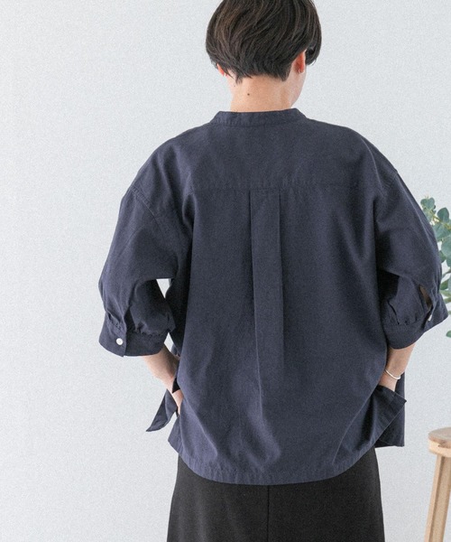 URBAN RESEARCH DOORS(アーバンリサーチドアーズ)の「FORK&SPOON コットンリネンブラウス(シャツ/ブラウス・レディース・ネイビー/チェック/オフホワイト・1)」の21枚目の写真