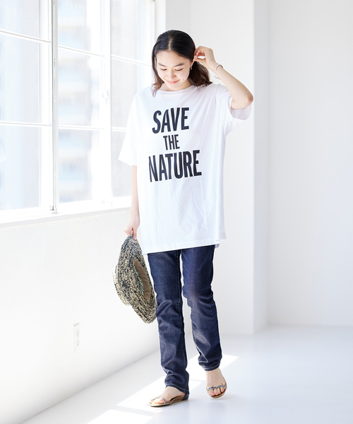 JOURNAL STANDARD(ジャーナルスタンダード)の「NATUREビッグロゴTシャツ(Tシャツ/カットソー・レディース・ブラック系その他/ホワイト・FREE)」の20枚目の写真