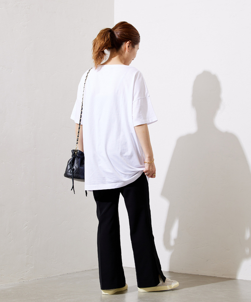 JOURNAL STANDARD(ジャーナルスタンダード)の「NATUREビッグロゴTシャツ(Tシャツ/カットソー・レディース・ブラック系その他/ホワイト・FREE)」の6枚目の写真