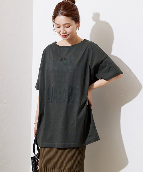 JOURNAL STANDARD(ジャーナルスタンダード)の「NATUREビッグロゴTシャツ(Tシャツ/カットソー・レディース・ブラック系その他/ホワイト・FREE)」の14枚目の写真