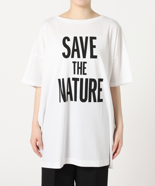 JOURNAL STANDARD(ジャーナルスタンダード)の「NATUREビッグロゴTシャツ(Tシャツ/カットソー・レディース・ブラック系その他/ホワイト・FREE)」の8枚目の写真