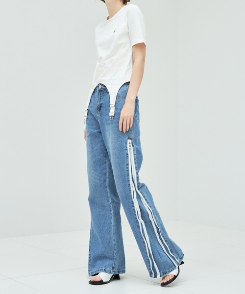 casane(カサネ)の「ラウンドトゥライナーカラーサンダル(サンダル・レディース・ブラック/ホワイト・0/1/2)」の14枚目の写真