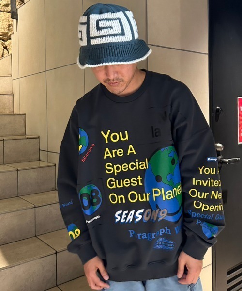 Paragraph(パラグラフ)の「A'GEM/9 × .kom『paragraph/パラグラフ』プラネット スウェット(スウェット・メンズ・チャコールグレー/ライトグレー・FREE)」の2枚目の写真