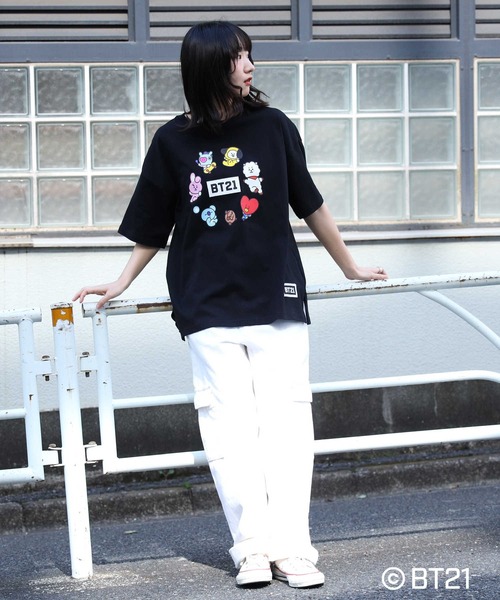 セール】BT21サークルプリントT（Tシャツ/カットソー