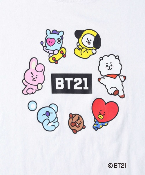 Right-on(ライトオン)の「BT21サークルプリントT(Tシャツ/カットソー・レディース・ホワイト/ブラック・M/L)」の9枚目の写真