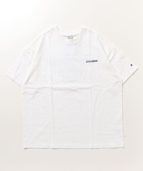 CONVERSE（コンバース）の「CONVERSE/コンバース ビッグシルエット ヴィンテージライク バックプリント  ワンポイントロゴ  半袖Tシャツ（Tシャツ/カットソー・レディース・ホワイト/チャコールグレー/ホワイト系その他/グレー系その他・M/L）」の5枚目の写真
