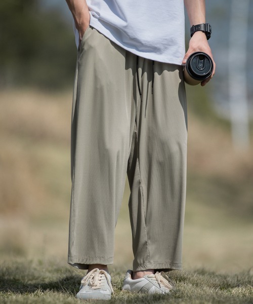 Auntie Rosa（アンティローザ）の「【Shoowtime】クールタッチ ルーズフィット タック ワイド イージーパンツ（その他パンツ・メンズ・ベージュ/グリーン/ブラック・XX-LARGE/X-LARGE/LARGE/MEDIUM）」の12枚目の写真