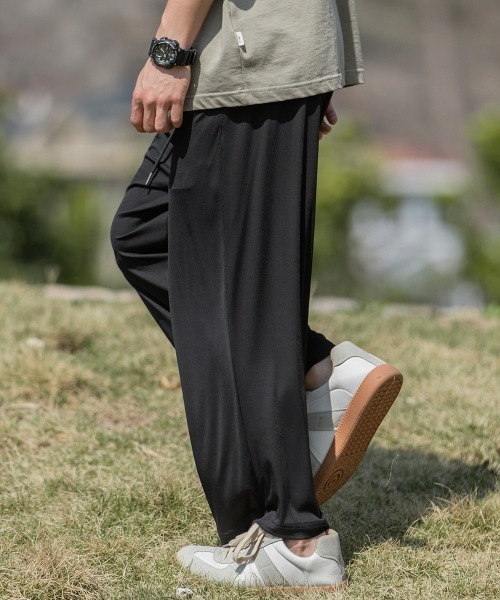 Auntie Rosa（アンティローザ）の「【Shoowtime】クールタッチ ルーズフィット タック ワイド イージーパンツ（その他パンツ・メンズ・ベージュ/グリーン/ブラック・XX-LARGE/X-LARGE/LARGE/MEDIUM）」の5枚目の写真