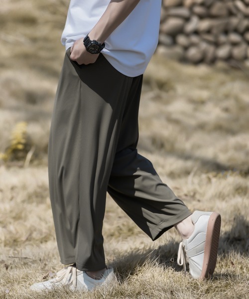 Auntie Rosa（アンティローザ）の「【Shoowtime】クールタッチ ルーズフィット タック ワイド イージーパンツ（その他パンツ・メンズ・ベージュ/グリーン/ブラック・XX-LARGE/X-LARGE/LARGE/MEDIUM）」の14枚目の写真