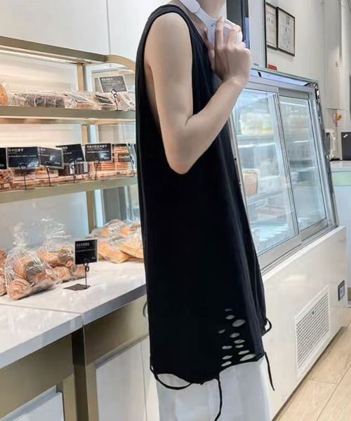 Damage Long Tank top / ダメージ加工 ロングタンクトップ（タンク