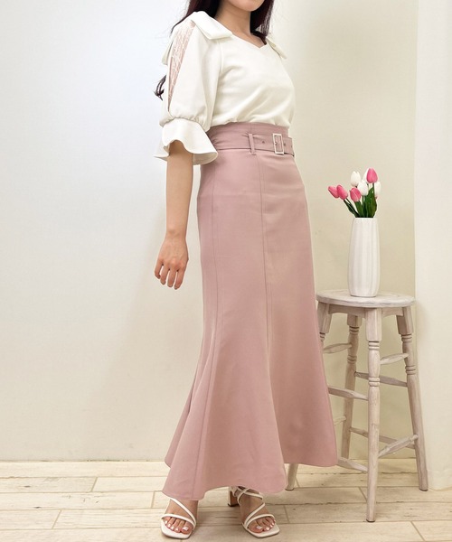 INGNI(イング)の「肩リボン袖割れ5分袖トップス(その他トップス・レディース・ブラック/オフホワイト・M)」の15枚目の写真