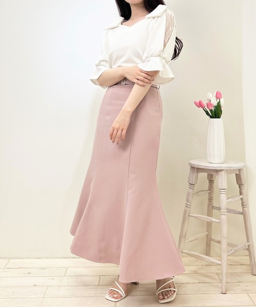 INGNI(イング)の「肩リボン袖割れ5分袖トップス(その他トップス・レディース・ブラック/オフホワイト・M)」の13枚目の写真