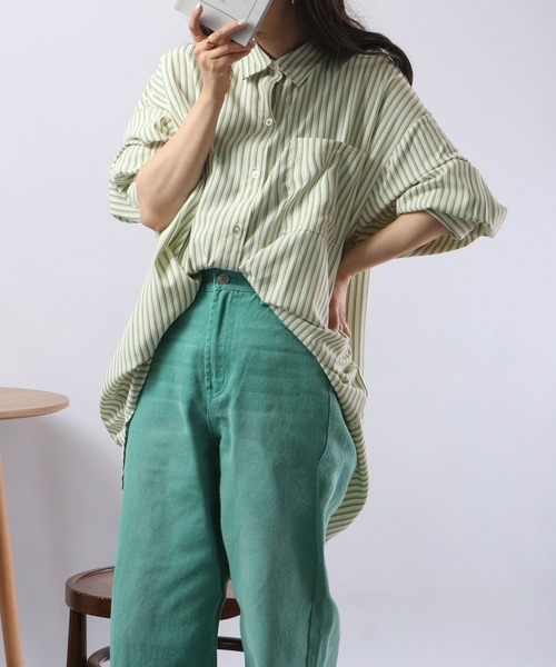 Blasty(ブラスティー)の「BLASTY カラーデニムパンツ(デニムパンツ・レディース・グレイッシュベージュ/ピンク/グリーン/イエロー・F)」の3枚目の写真