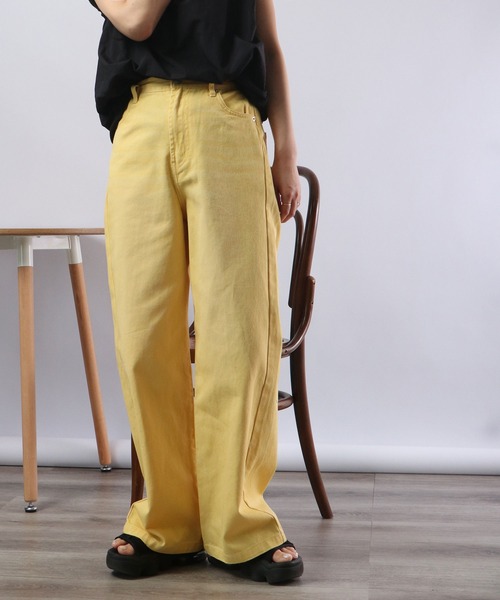 Blasty(ブラスティー)の「BLASTY カラーデニムパンツ(デニムパンツ・レディース・グレイッシュベージュ/ピンク/グリーン/イエロー・F)」の10枚目の写真