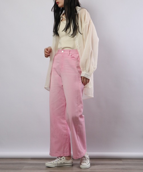 Blasty(ブラスティー)の「BLASTY カラーデニムパンツ(デニムパンツ・レディース・グレイッシュベージュ/ピンク/グリーン/イエロー・F)」の16枚目の写真