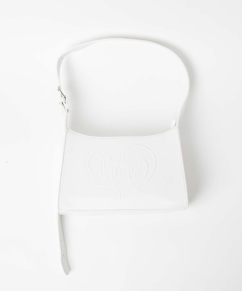 WEGO（ウィゴー）の「WEGO/ハートエンボスロゴハンドバッグ（ショルダーバッグ・レディース・ホワイト/ブラック・FREE）」の11枚目の写真