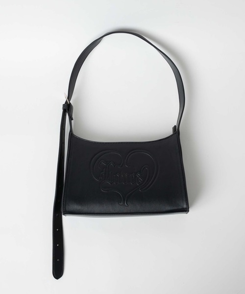 WEGO（ウィゴー）の「WEGO/ハートエンボスロゴハンドバッグ（ショルダーバッグ・レディース・ホワイト/ブラック・FREE）」の8枚目の写真