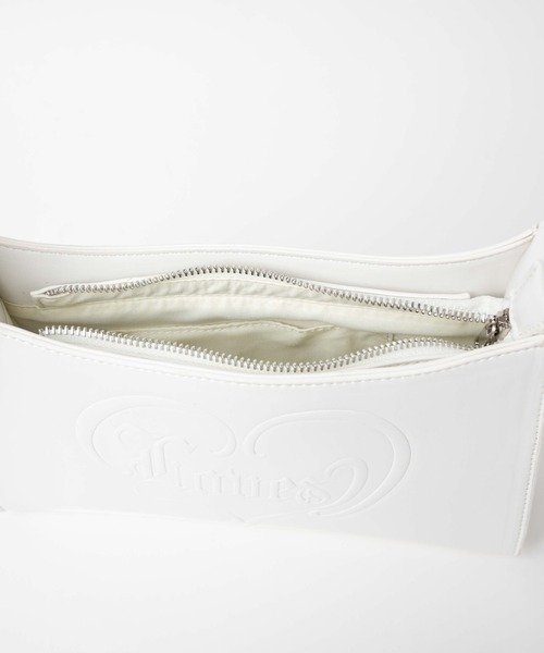 WEGO（ウィゴー）の「WEGO/ハートエンボスロゴハンドバッグ（ショルダーバッグ・レディース・ホワイト/ブラック・FREE）」の9枚目の写真