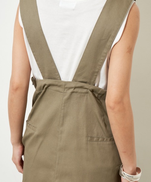 Libra Cue（リブラ キュー）の「ハイウエストワイドサロペット（サロペット/オーバーオール・レディース・ベージュ/ブラック・FREE）」の16枚目の写真