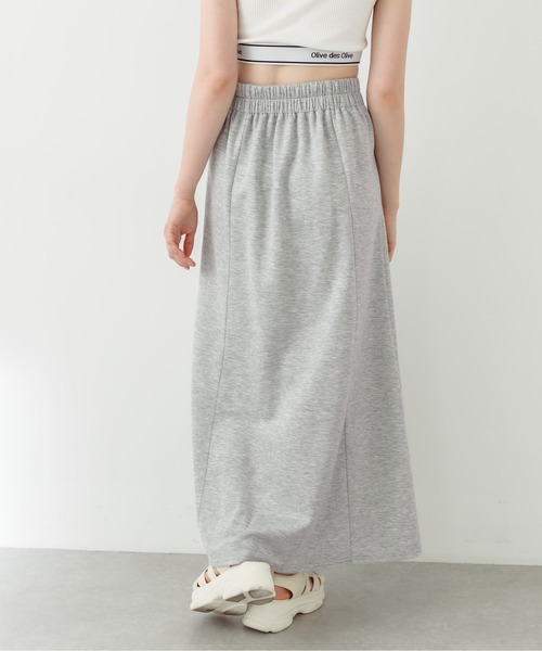 OLIVE des OLIVE（オリーブデオリーブ）の「らくちんスリットロングスカート　1031010340（スカート・レディース・ピンク/トップグレー/ブラック/サックスブルー・FREE）」の18枚目の写真