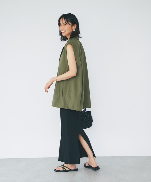 RIVE DROITE(リヴドロワ)の「テーラードベスト(ベスト・レディース・ブラック/カーキ/アイボリー・FREE)」の20枚目の写真