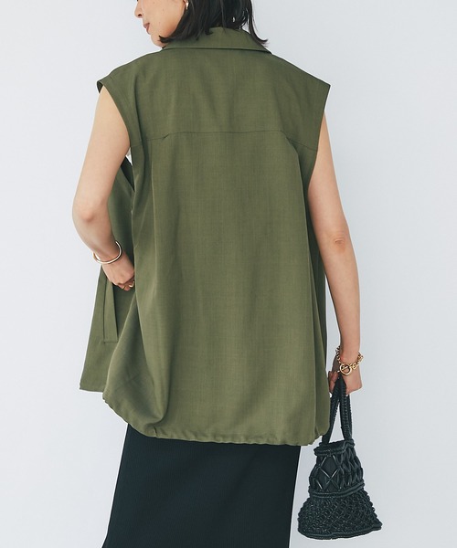 RIVE DROITE(リヴドロワ)の「テーラードベスト(ベスト・レディース・ブラック/カーキ/アイボリー・FREE)」の11枚目の写真