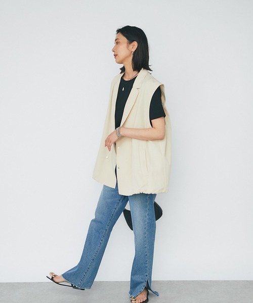 RIVE DROITE(リヴドロワ)の「テーラードベスト(ベスト・レディース・ブラック/カーキ/アイボリー・FREE)」の22枚目の写真