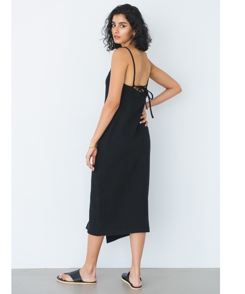 ALEXIA STAM ブラック キャミワンピース F ALEXIA STAM（アリシアスタン）の「Hem Slit Camisole Dress