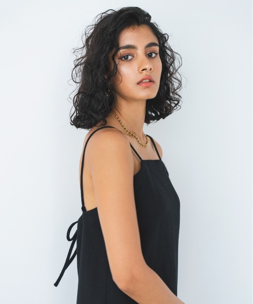 ALEXIA STAM グレー キャミワンピース セール】Satin Long Dress /サテンワンピース（ワンピース