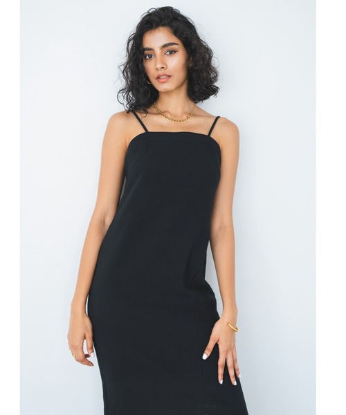 ALEXIA STAM（アリシアスタン）の「Hem Slit Camisole Dress / ヘムスリットキャミワンピース（ワンピース・レディース・ブルー系その他/ベージュ/ブラック・S/M）」の17枚目の写真