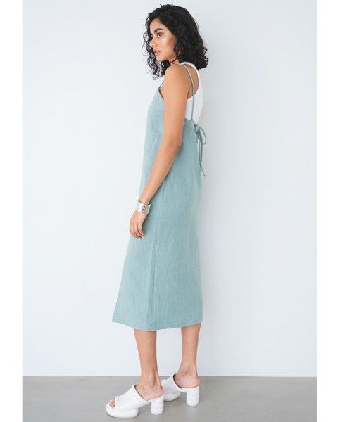 ALEXIA STAM グレー キャミワンピース ALEXIA STAM（アリシアスタン）の「Rib Knit Long Dress