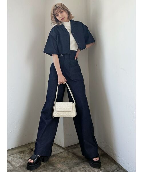 EMODA（エモダ）の「マークキルティングバッグ（ハンドバッグ・レディース・アイボリー/シルバー/ブラック・FREE）」の6枚目の写真