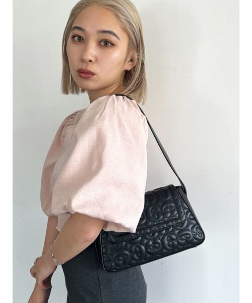 EMODA（エモダ）の「マークキルティングバッグ（ハンドバッグ・レディース・アイボリー/シルバー/ブラック・FREE）」の14枚目の写真