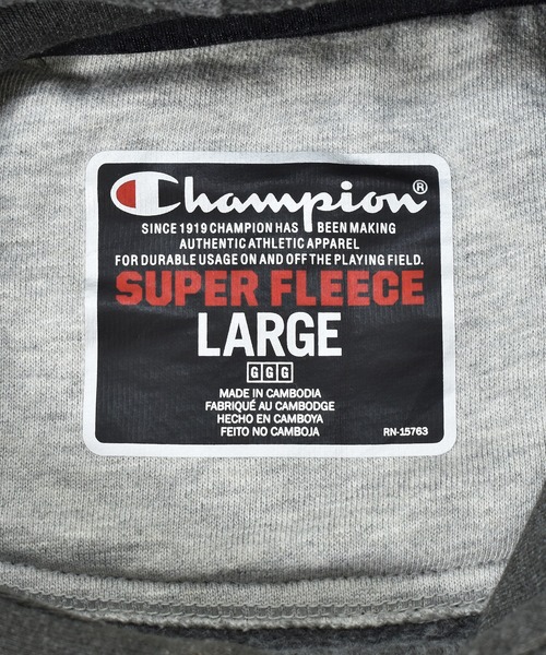 Champion(チャンピオン)の「【ヴィンテージ古着】Champion / チャンピオン SUPER FLEECE ロゴ刺繍 スウェットパーカー(パーカー・メンズ・グレー・LARGE)」の6枚目の写真