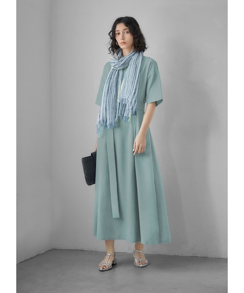 STYLE DELI（スタイルデリ）の「ポイントカラーストライプリネンストール（ストール/ショール・レディース・ネイビー・FREE）」の9枚目の写真