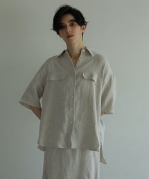 【美品】ETRE TOKYO 2WAYシルエットリネンシャツ　リネン100% ETRE TOKYO - 2WAYシルエットリネンシャツ - WHITE | ADDICT WEB SHOP