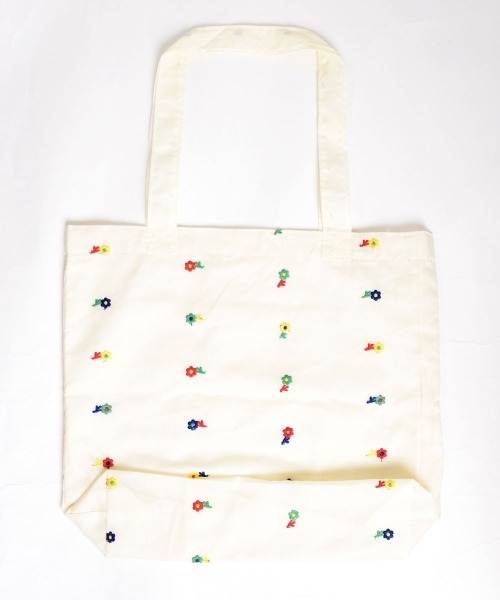 TONE SELECT GOODS(トーンセレクトグッズ)の「【urge select】レトロ フラワー刺繍 トートバッグ【A4サイズ収納可能】(トートバッグ・レディース・ホワイト系1/ホワイト系2・FREE)」の5枚目の写真