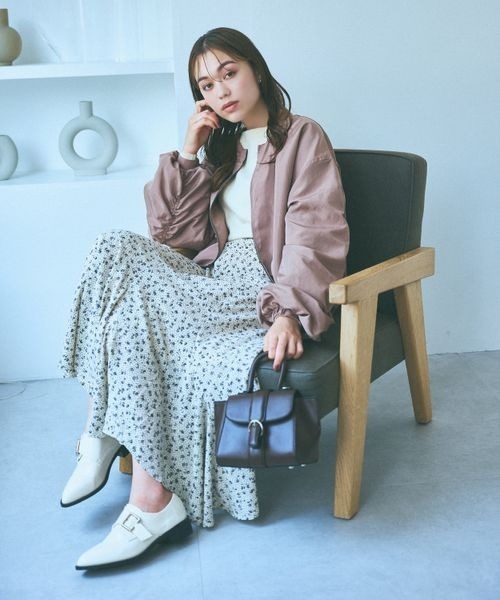 mysty woman（ミスティウーマン）の「袖ボリュームノーカラーブルゾン　970907（ブルゾン・レディース・ブラウン系その他/カーキ/ホワイト系その他/ブラック・FREE）」の11枚目の写真