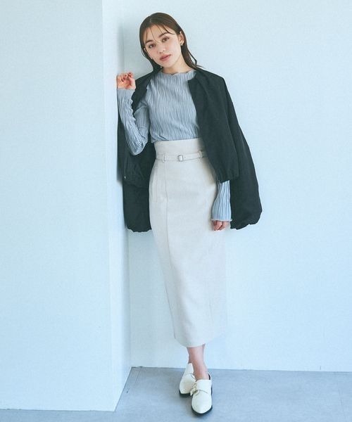 mysty woman（ミスティウーマン）の「袖ボリュームノーカラーブルゾン　970907（ブルゾン・レディース・ブラウン系その他/カーキ/ホワイト系その他/ブラック・FREE）」の16枚目の写真