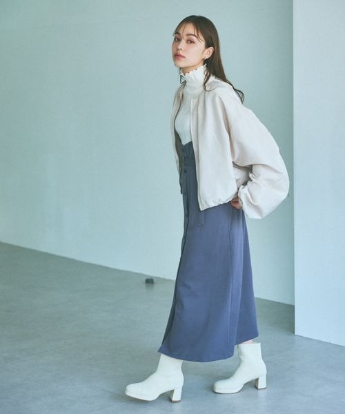 mysty woman（ミスティウーマン）の「袖ボリュームノーカラーブルゾン　970907（ブルゾン・レディース・ブラウン系その他/カーキ/ホワイト系その他/ブラック・FREE）」の19枚目の写真