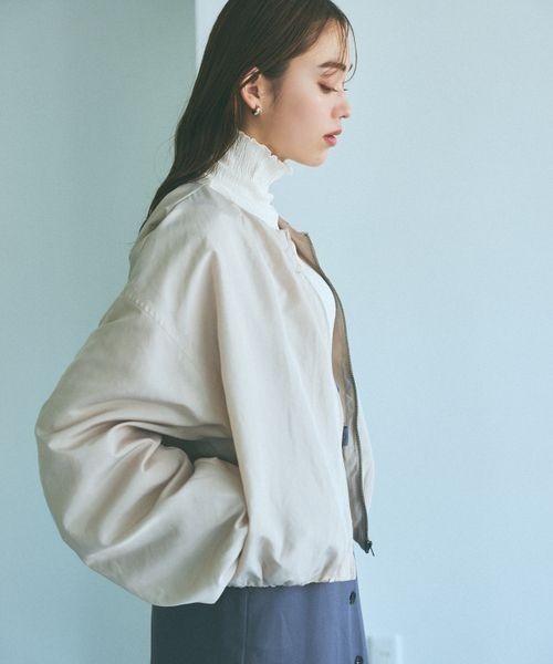 mysty woman（ミスティウーマン）の「袖ボリュームノーカラーブルゾン　970907（ブルゾン・レディース・ブラウン系その他/カーキ/ホワイト系その他/ブラック・FREE）」の20枚目の写真