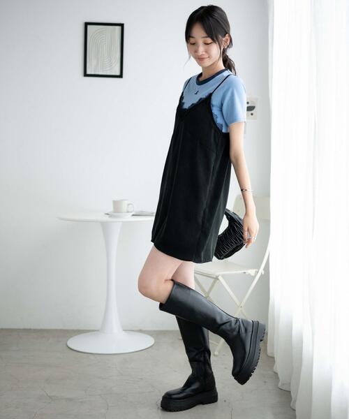 WEGO（ウィゴー）の「WEGO/ワンポイントリンガーちびT（Tシャツ/カットソー・レディース・サックスブルー/ブラック/ホワイト・FREE）」の13枚目の写真