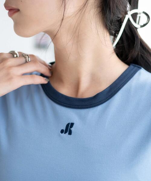 WEGO（ウィゴー）の「WEGO/ワンポイントリンガーちびT（Tシャツ/カットソー・レディース・サックスブルー/ブラック/ホワイト・FREE）」の14枚目の写真