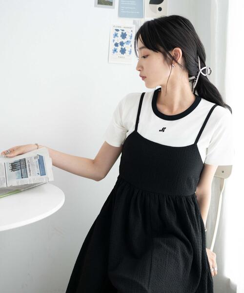 WEGO（ウィゴー）の「WEGO/ワンポイントリンガーちびT（Tシャツ/カットソー・レディース・サックスブルー/ブラック/ホワイト・FREE）」の17枚目の写真