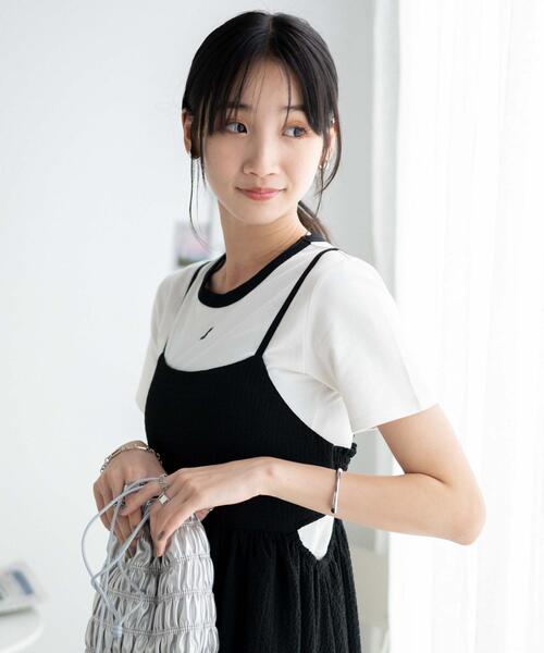 WEGO（ウィゴー）の「WEGO/ワンポイントリンガーちびT（Tシャツ/カットソー・レディース・サックスブルー/ブラック/ホワイト・FREE）」の19枚目の写真