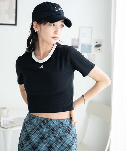 WEGO（ウィゴー）の「WEGO/ワンポイントリンガーちびT（Tシャツ/カットソー・レディース・サックスブルー/ブラック/ホワイト・FREE）」の21枚目の写真