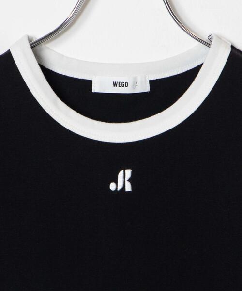 WEGO（ウィゴー）の「WEGO/ワンポイントリンガーちびT（Tシャツ/カットソー・レディース・サックスブルー/ブラック/ホワイト・FREE）」の4枚目の写真
