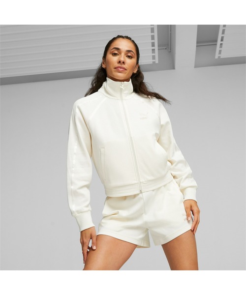 PUMA（プーマ）の「PUMA プーマ ウィメンズ T7 トラックジャケット（ジャージ・レディース・サンドベージュ/オフホワイト/ブラック・X-SMALL/SMALL/MEDIUM/LARGE）」の14枚目の写真