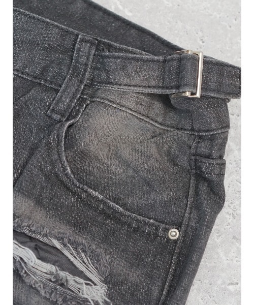 Auntie Rosa（アンティローザ）の「ルーズフィットフレアダメージデニム（デニムパンツ・メンズ・ブラック・X-LARGE/MEDIUM/LARGE）」の14枚目の写真